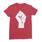 Black Power Fist Women’s T-Shirt - Red / Female / S