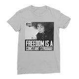 Freedom is a Struggle Women’s T-Shirt - Light Grey / Female