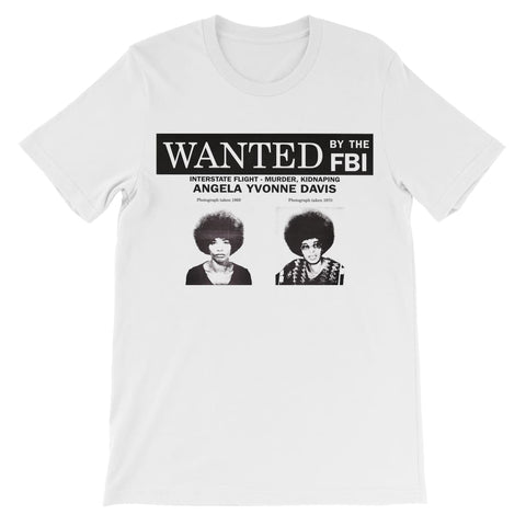 Angela Davis Wanted Kids T-Shirt - White / 3 to 4 Years