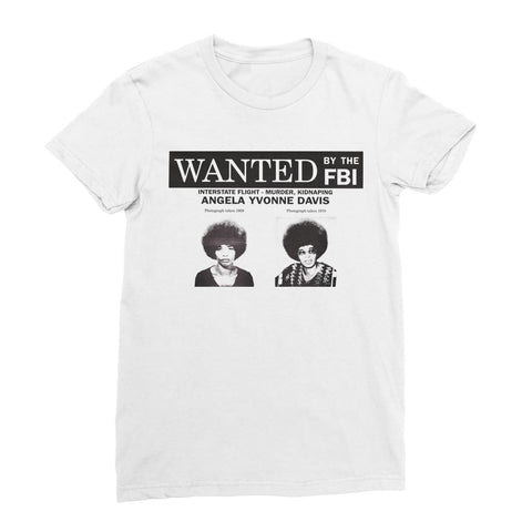 Angela Davis Wanted Women’s T-Shirt - White / Female / S