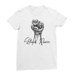 Black Power Fist Drawn Women’s T-Shirt - White / Female / S
