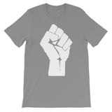 Black Power Fist Kids T-Shirt - Light Grey / 3 to 4 Years