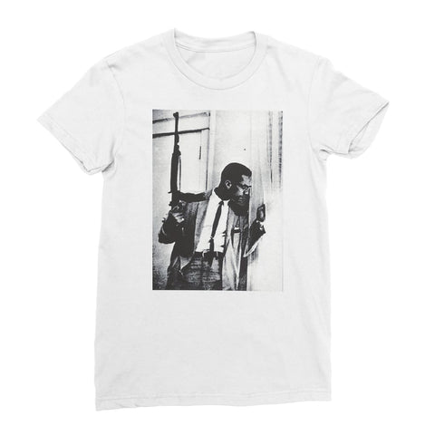 Malcolm X Any Means Necessary Women’s T-Shirt - White / 