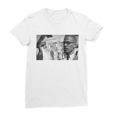 Malcolm X Freedom Women’s T-Shirt - White / Female / S
