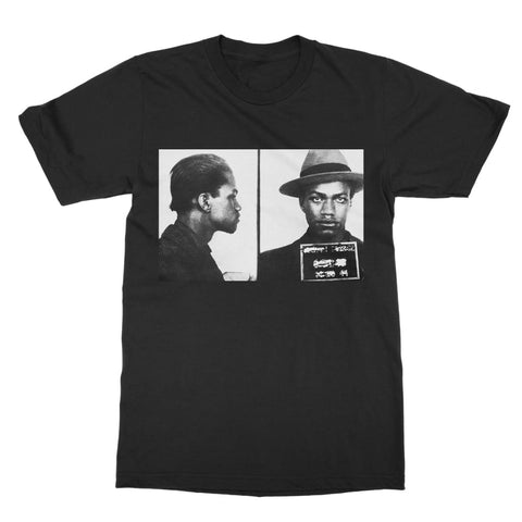 Malcolm X Mugshot T-Shirt - Black / Unisex / S