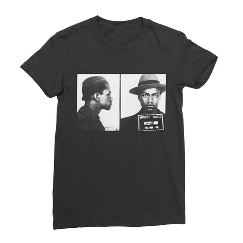 Malcolm X Mugshot Women’s T-Shirt - Black / Female / S