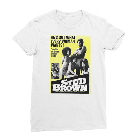 Stud Brown Women’s T-Shirt - White / Female / S